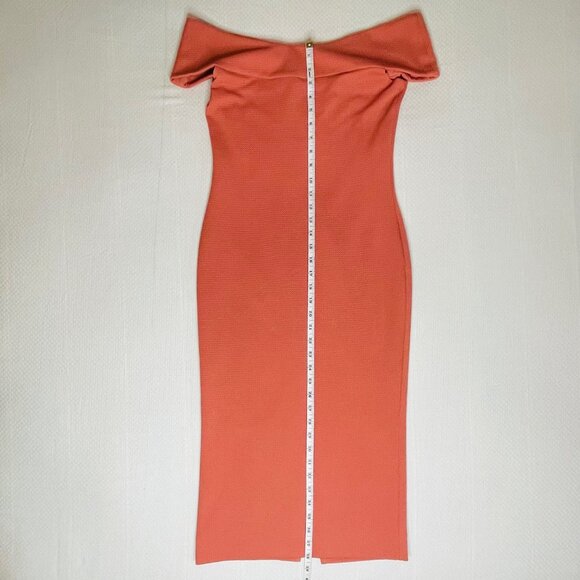 Dress the Population Terracotta Cowl Neck Midi Dress – Size Medium - Picture 6 of 8